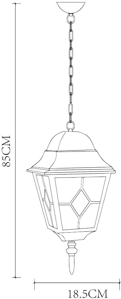 Уличный подвесной светильник Arte Lamp Berlin A1015SO-1BN