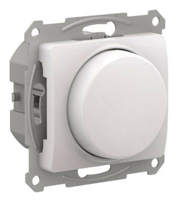 Светорегулятор (диммер) повор-нажим, LED, RC, 400Вт, мех. Systeme Electric Glossa Перламутр GSL000623