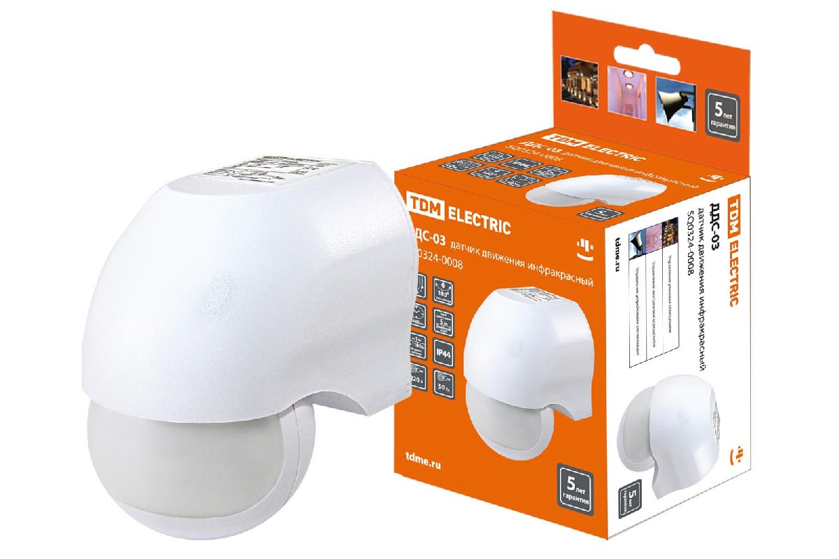 Датчик движения инфракрасный TDM Electric ДДС-03 SQ0324-0008