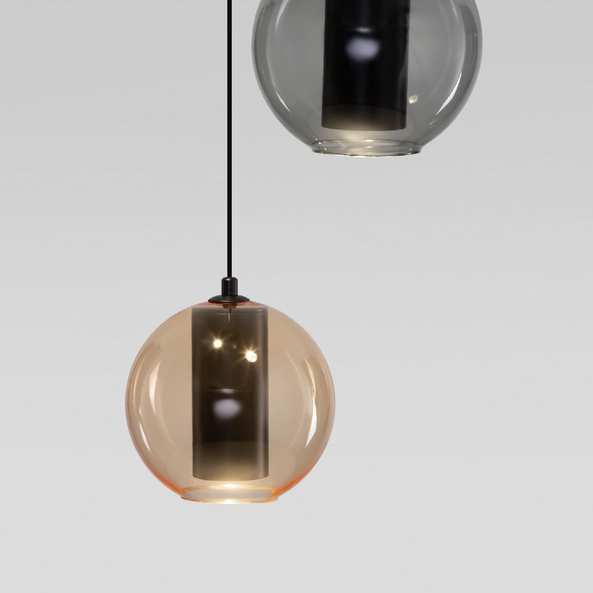 Подвесной светильник Eurosvet Cobble 50258/3 LED дымчатый/ бежевый/ шоколад a064554