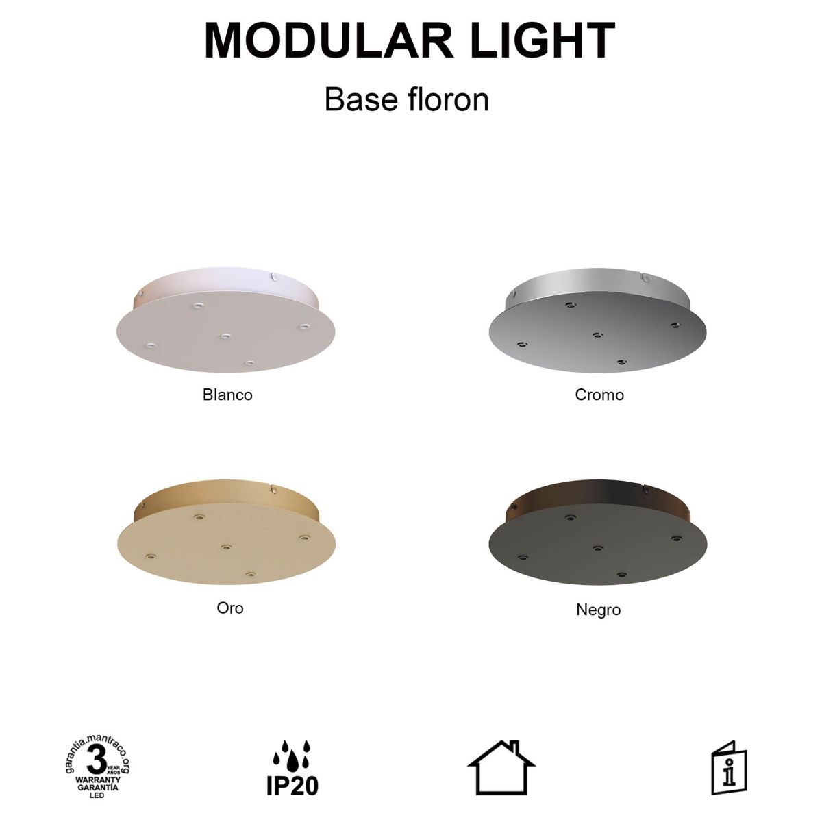 Основание потолочное 5L Mantra Modular Light Florones 9365