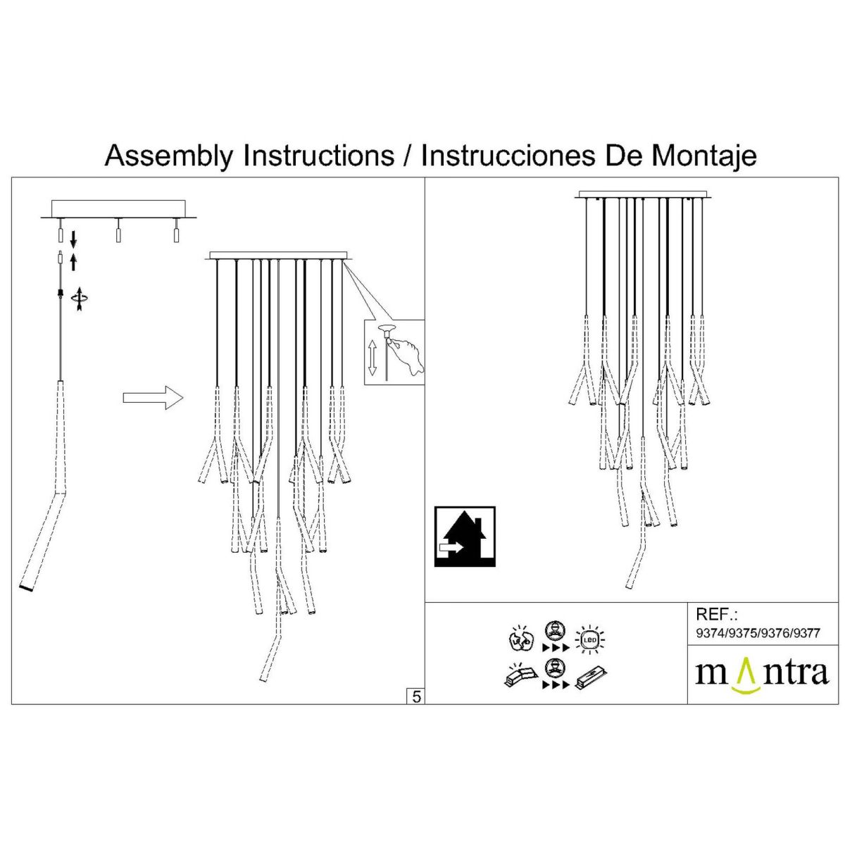 Основание потолочное 24L Mantra Modular Light Florones 9377