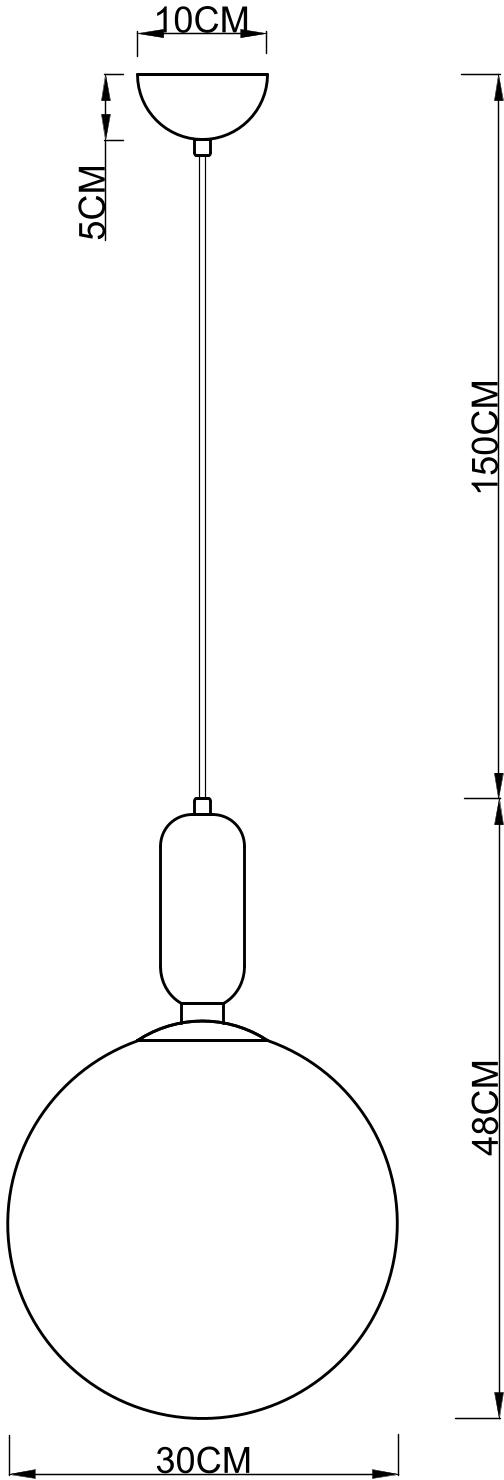 Подвесной светильник Arte Lamp Bolla-Sola A3330SP-1PB