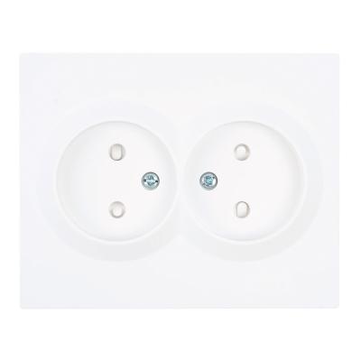 Розетка 2-местная с защитной шторкой (механизм) Stekker б/з 250В 16А Мия RST16-3113-01 белая магнолия 50912