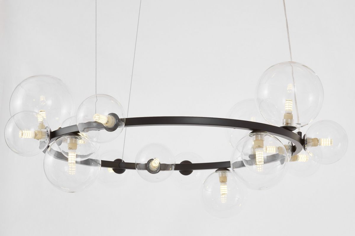 Подвесная люстра Lumina Deco LDP 7033-15 BK+CL