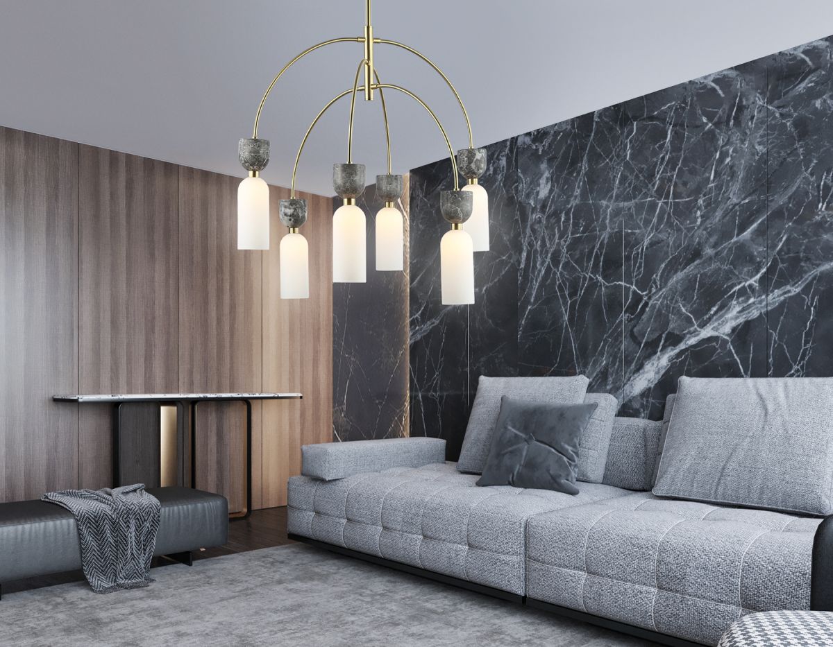 Люстра на штанге Ambrella Light High Light Ceramo Modern LH53333
