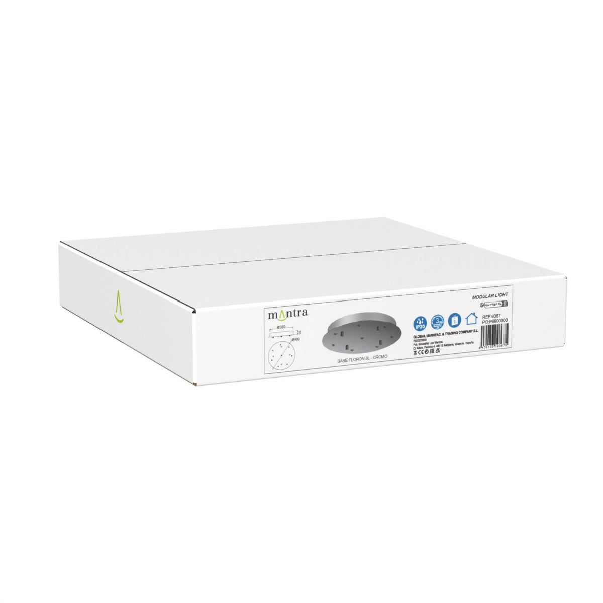 Основание потолочное 8L Mantra Modular Light Florones 9367