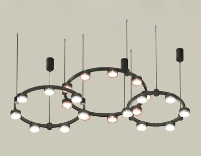 Комплект подвесного светильника Ambrella Light Techno Ring XR92092100 (A9209x3, C9242, C9238, C9232, N8126, N8118)