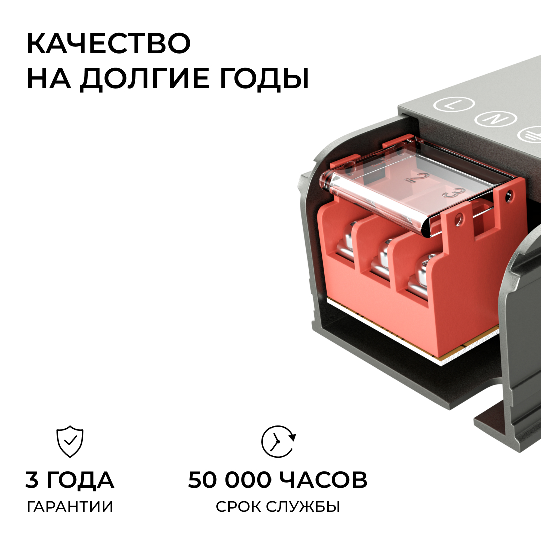 Блок питания Apeyron 12В 15Вт 186-264В 125А IP20 03-250