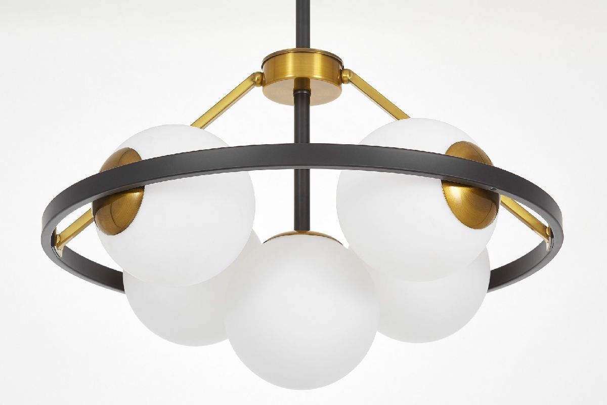 Подвесная люстра Lumina Deco Donzano LDP 8034-5 BK+WT