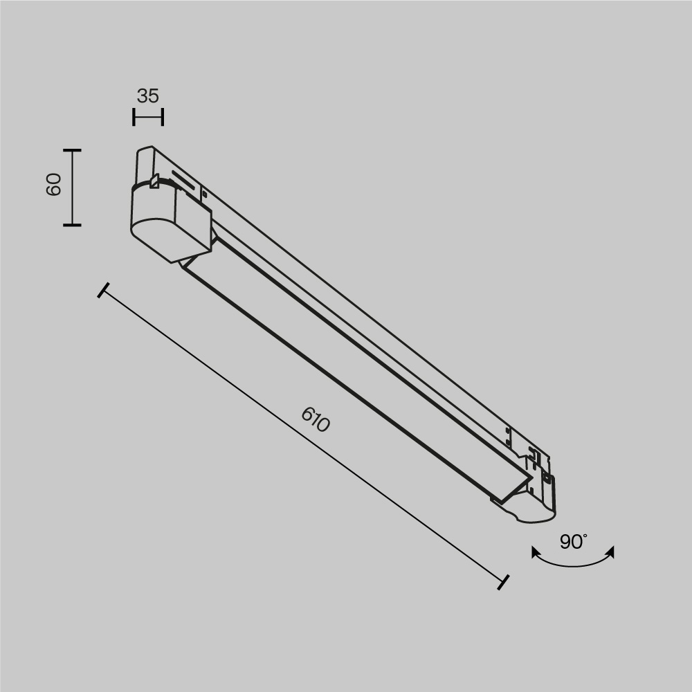 Трековый трехфазный светильник Maytoni Technical Basis TR196-3-20W4K-W(N)