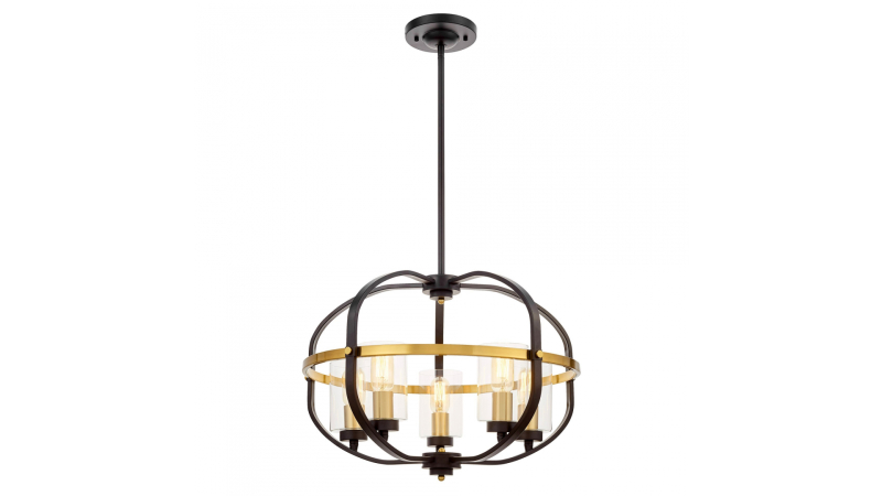 Подвесная люстра Lumina Deco Monterey LDP 1141-5 BK+MD
