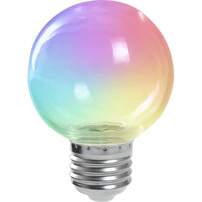 Лампа светодиодная Feron LB-371 шар прозрачный E27 3W RGB быстрая смена цвета 38130
