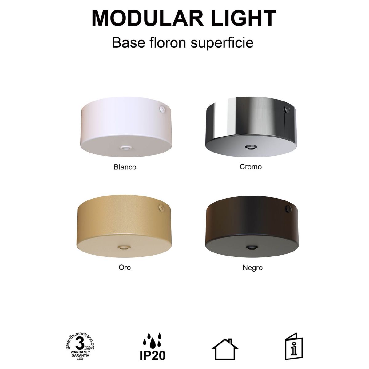 Основание потолочное 1L Mantra Modular Light Florones 9357