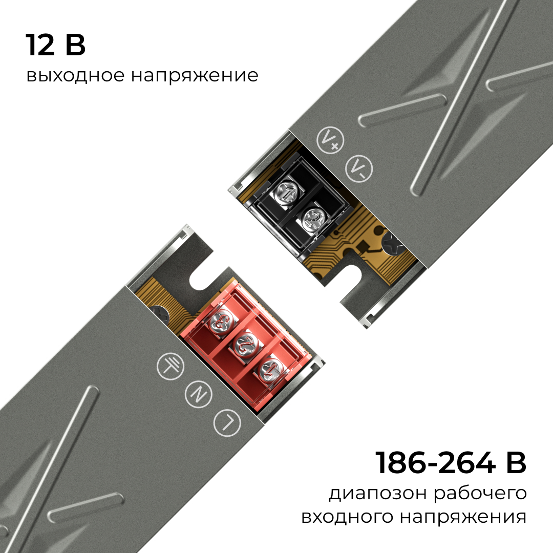 Блок питания Apeyron 12В 25Вт 186-264В 208А IP20 03-251