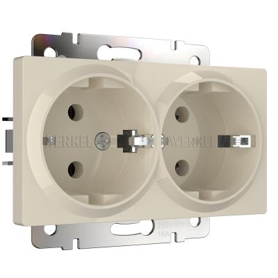Розетка двойная с заземлением Werkel слоновая кость W1172003 4690389207020 a067697