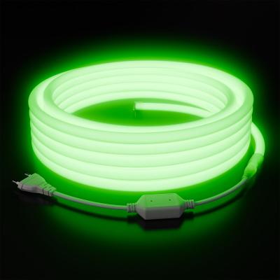 Комплект светодиодного неона Apeyron 220В, 6Вт/м, зеленый, smd 2835, 144д/м 10м, IP65,  с аксессуарами (сетевой шнур, заглушка, крепеж - 10шт) 10-118