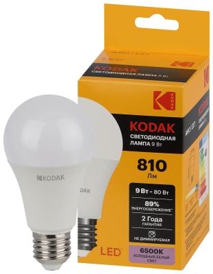 Лампа светодиодная Kodak LED A60-9W-865-E27 K 9Вт груша холодный дневной свет Е27 Б0057604