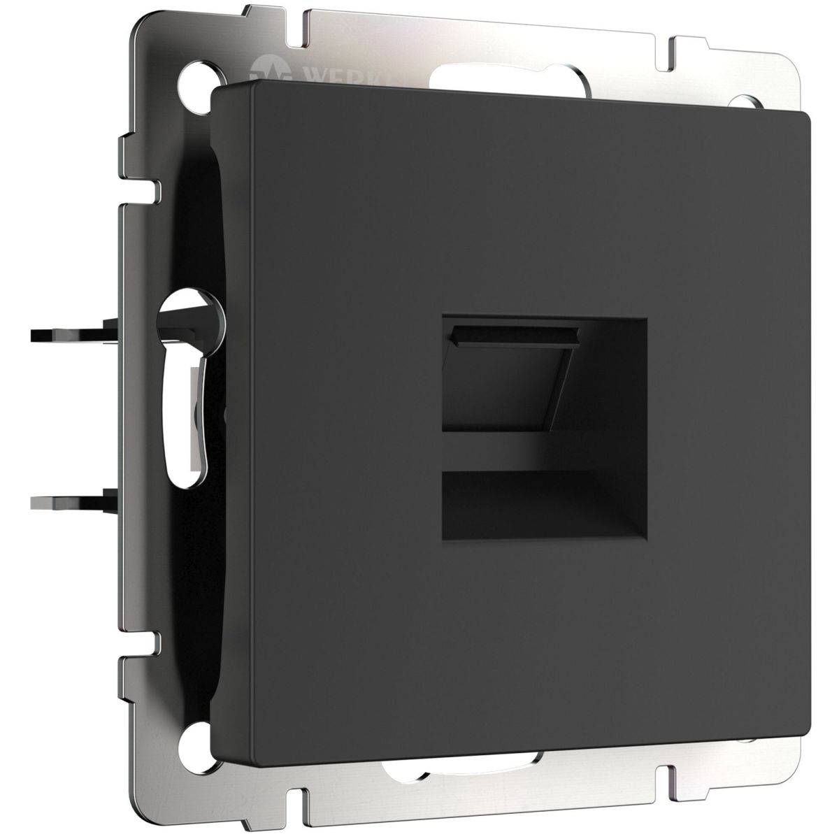 Телефонная розетка RJ-11 (черная матовая) Werkel W1182008 4690389164927 a051254