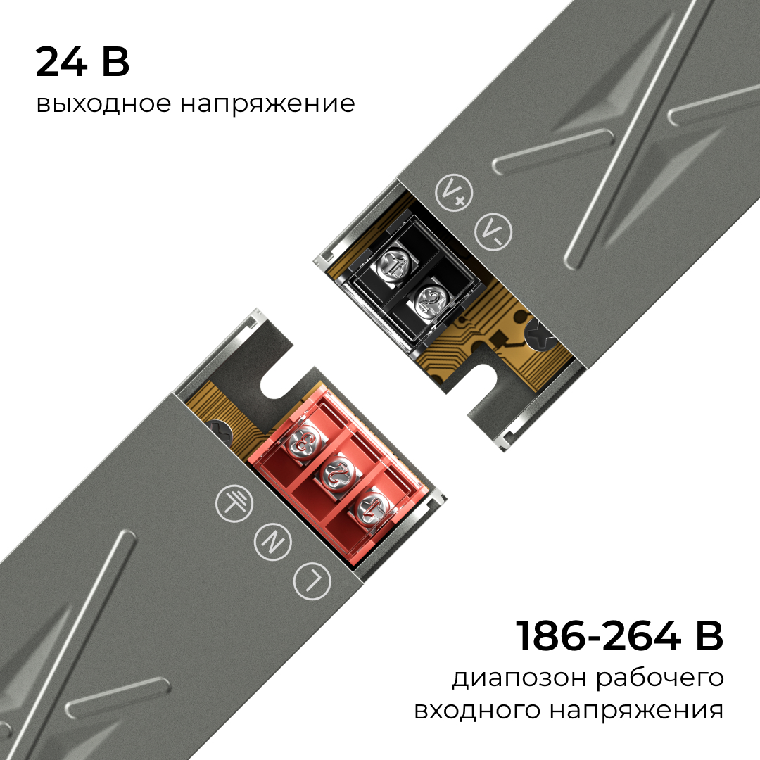 Блок питания Apeyron 24В 100Вт 186-264В 42А IP20 03-260