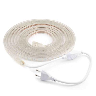 Комплект светодиодной ленты Apeyron 220В 4,8Вт/м smd3528/2835 60д/м IP65 300Лм/м 5м 3000К (сетевой шнур, заглушка, крепежи)  10-05