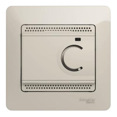 Регулятор теплого пола с датчиком (в сборе) Systeme Electric Glossa Молочный GSL000938