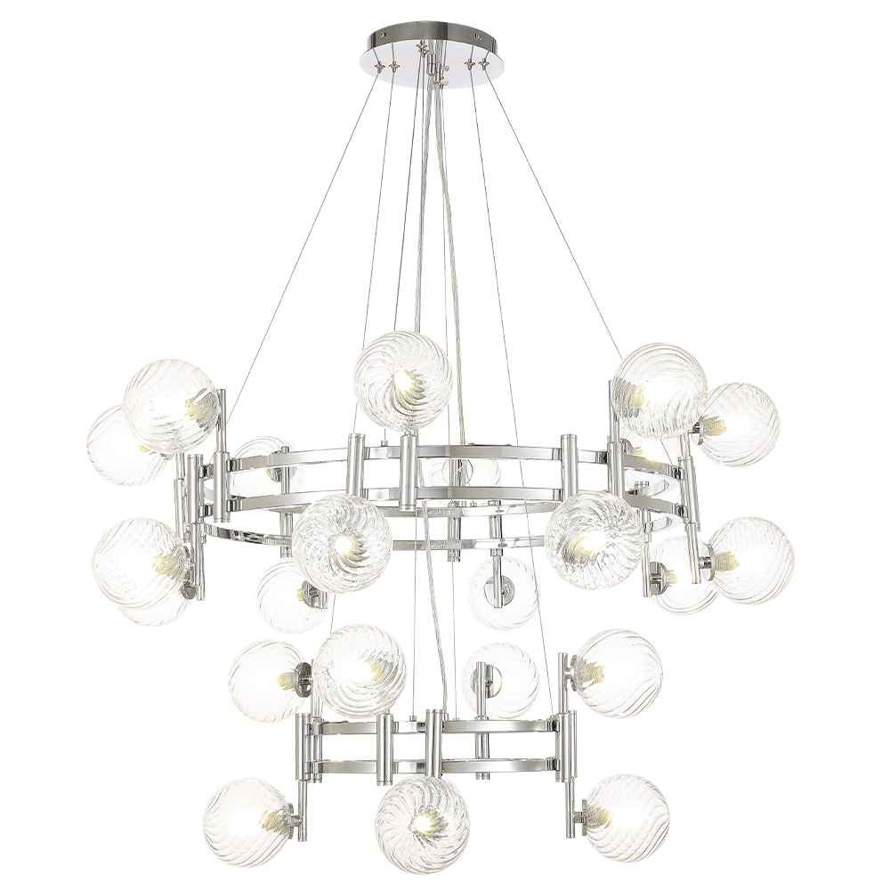 Подвесная люстра Crystal Lux LUXURY SP16+8 CHROME