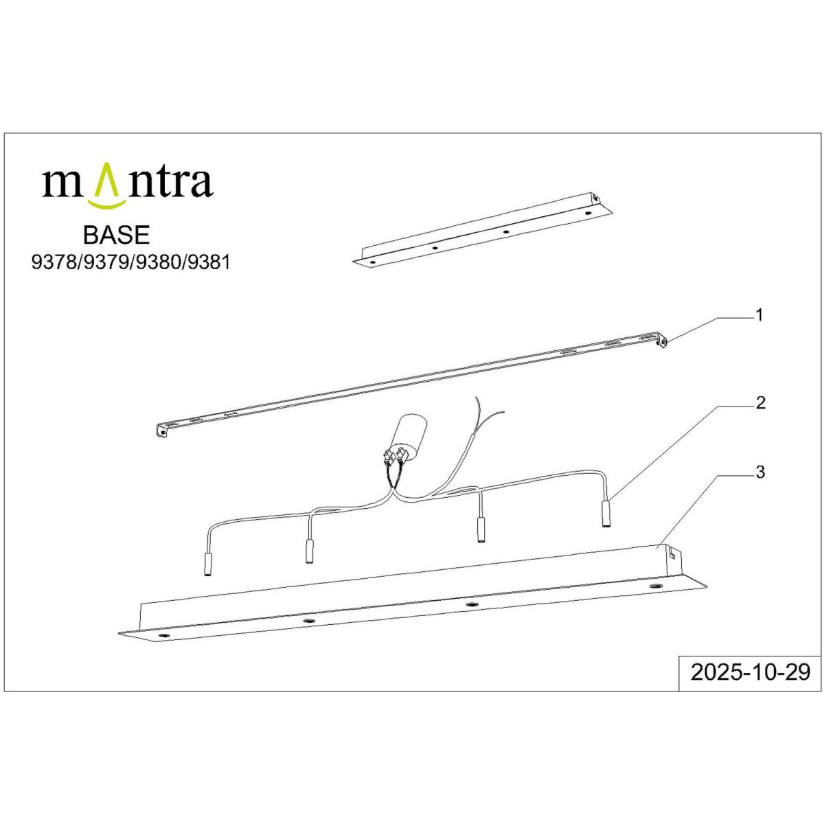 Основание потолочное 4L Mantra Modular Light Florones 9379