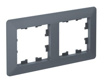 Рамка 2-ая Systeme Electric AtlasDesign Air Грифель/дымчатый черный ATN220702