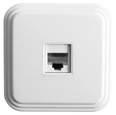 Розетка компьютерная 1-местная Stekker PST00-21-20 (РК8-01) RJ-45 IP20 белый 39706