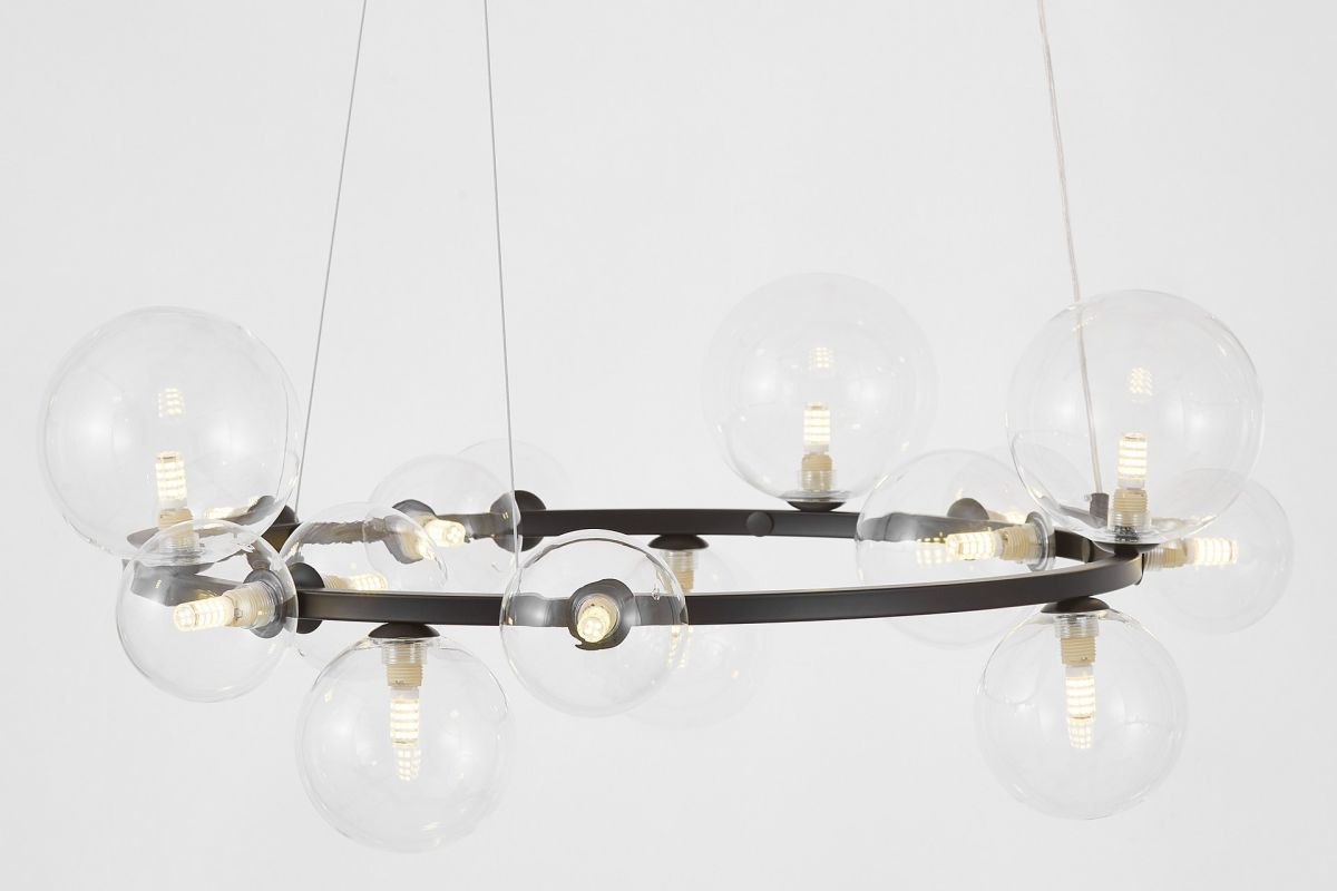 Подвесная люстра Lumina Deco LDP 7033-15 BK+CL