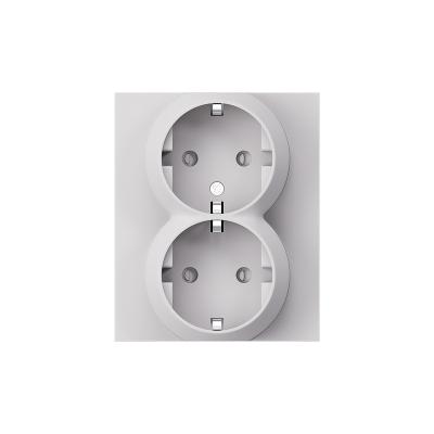 Розетка SETE 2-ая с/з с/у, со шторками 16А жемчуг IP20/IP44 KRANZ KR-79-0703-1