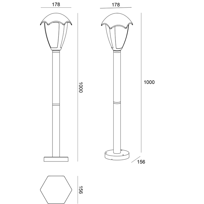 Уличный светильник Arte Lamp Henry A1661PA-1BK