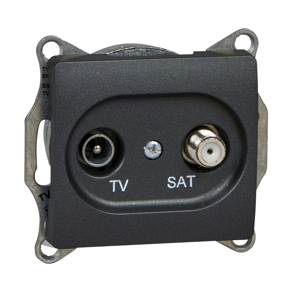 Розетка TV-SAT оконечная 1DB Systeme Electric Glossa Антрацит GSL000797