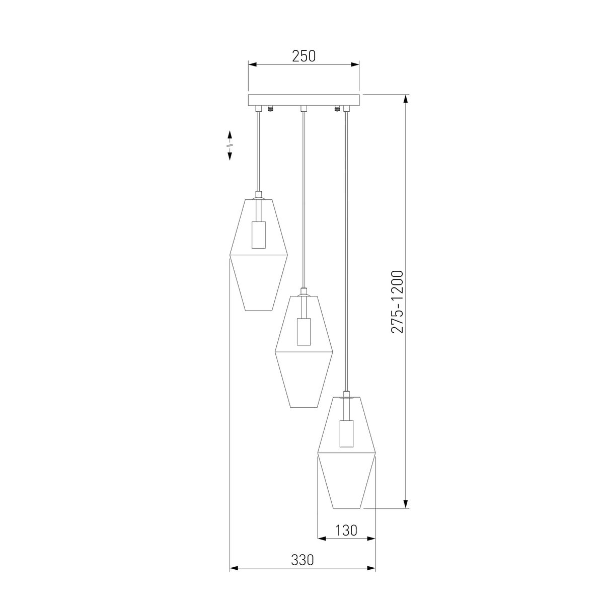 Подвесная люстра Eurosvet Prism 50236/3 прозрачный a058959