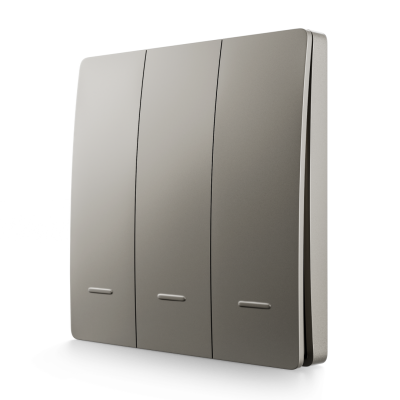Выключатель кинетический 3кл., IP44, 2,4 ГГц, Smart, сер. Apeyron 04-80