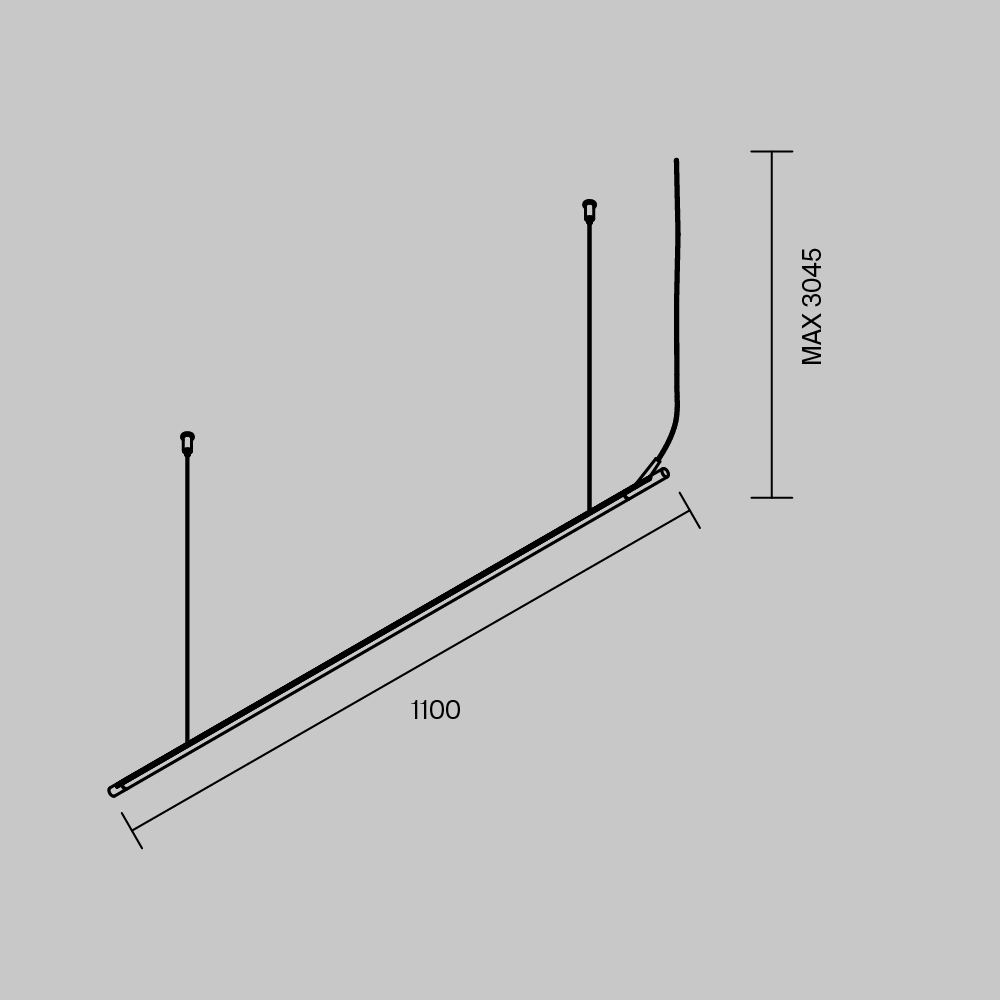 Шинопровод Maytoni Technical Busbar trunkings Arity TRX233-HL-1B