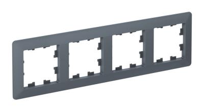 Рамка 4-ая Systeme Electric AtlasDesign Air Грифель/дымчатый черный ATN220704