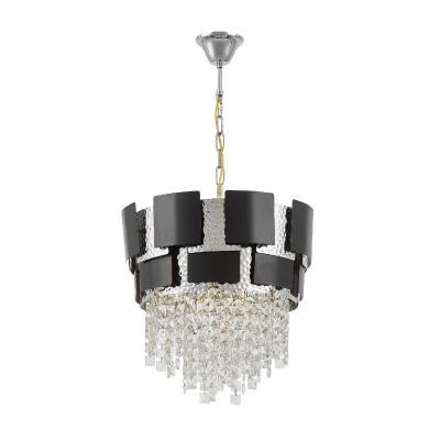 Подвесная люстра Lumina Deco Kruvia LDP 7045-400 BK+CHR