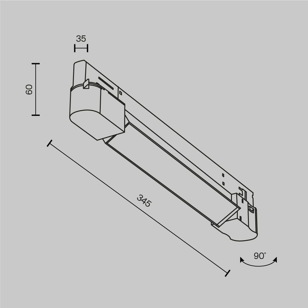 Трековый трехфазный светильник Maytoni Technical Basis TR196-3-10W4K-B(N)