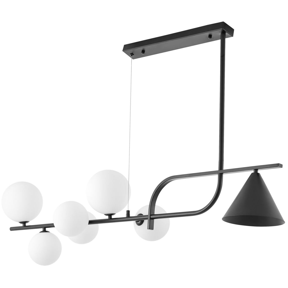Подвесная люстра Lumina Deco LDP 7036-7 BK+WT