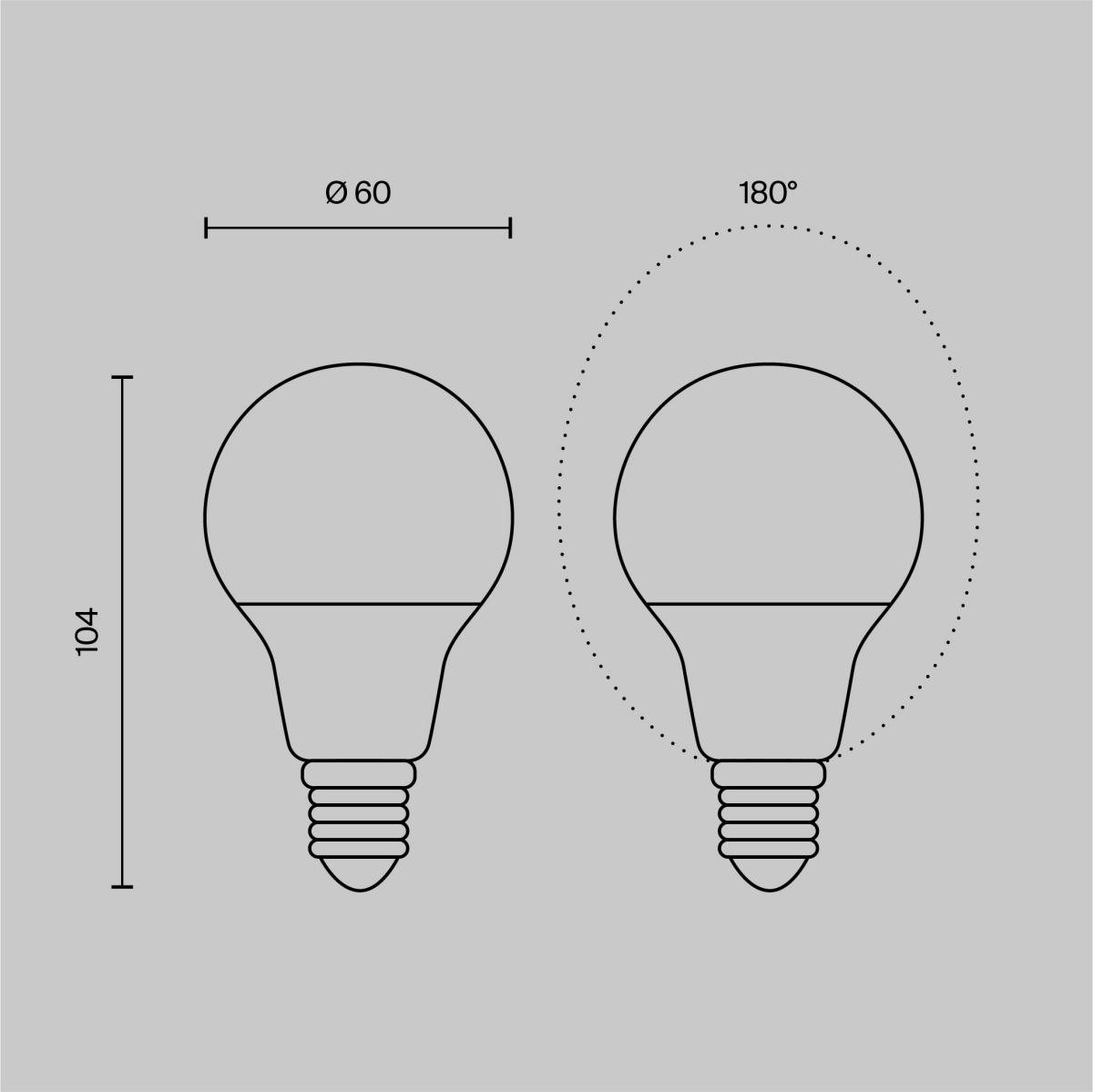 Светодиодная лампа Voltega Базовая Стандарт A60 7Вт 4000K E27 3227