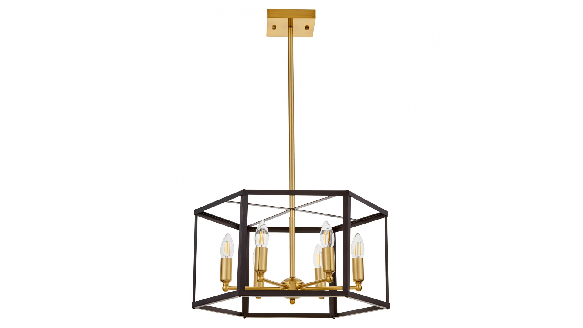 Подвесная люстра Lumina Deco Lorton LDP 1142-6 BK+MD