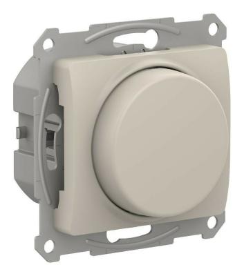 Светорегулятор (диммер) повор-нажим, LED, RC, 400Вт, мех. Systeme Electric Glossa Молочный GSL000923