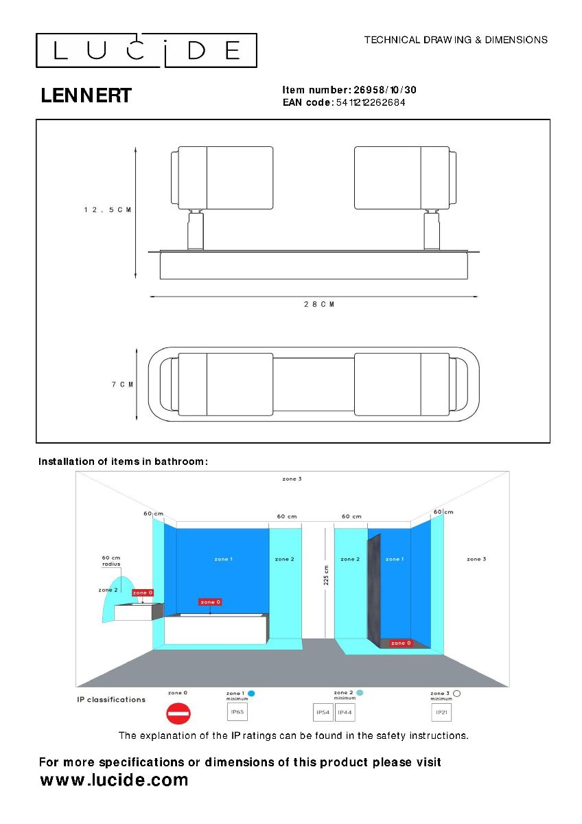 Спот Lucide Lennert 26958/10/30