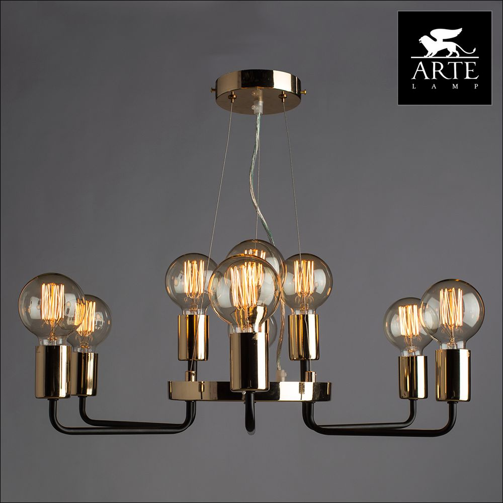 Подвесная люстра Arte Lamp Gelo A6001LM-9BK