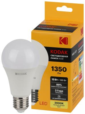 Лампа светодиодная Kodak LED A60-15W-830-E27 K 15Вт груша теплый белый свет Е27 Б0057608
