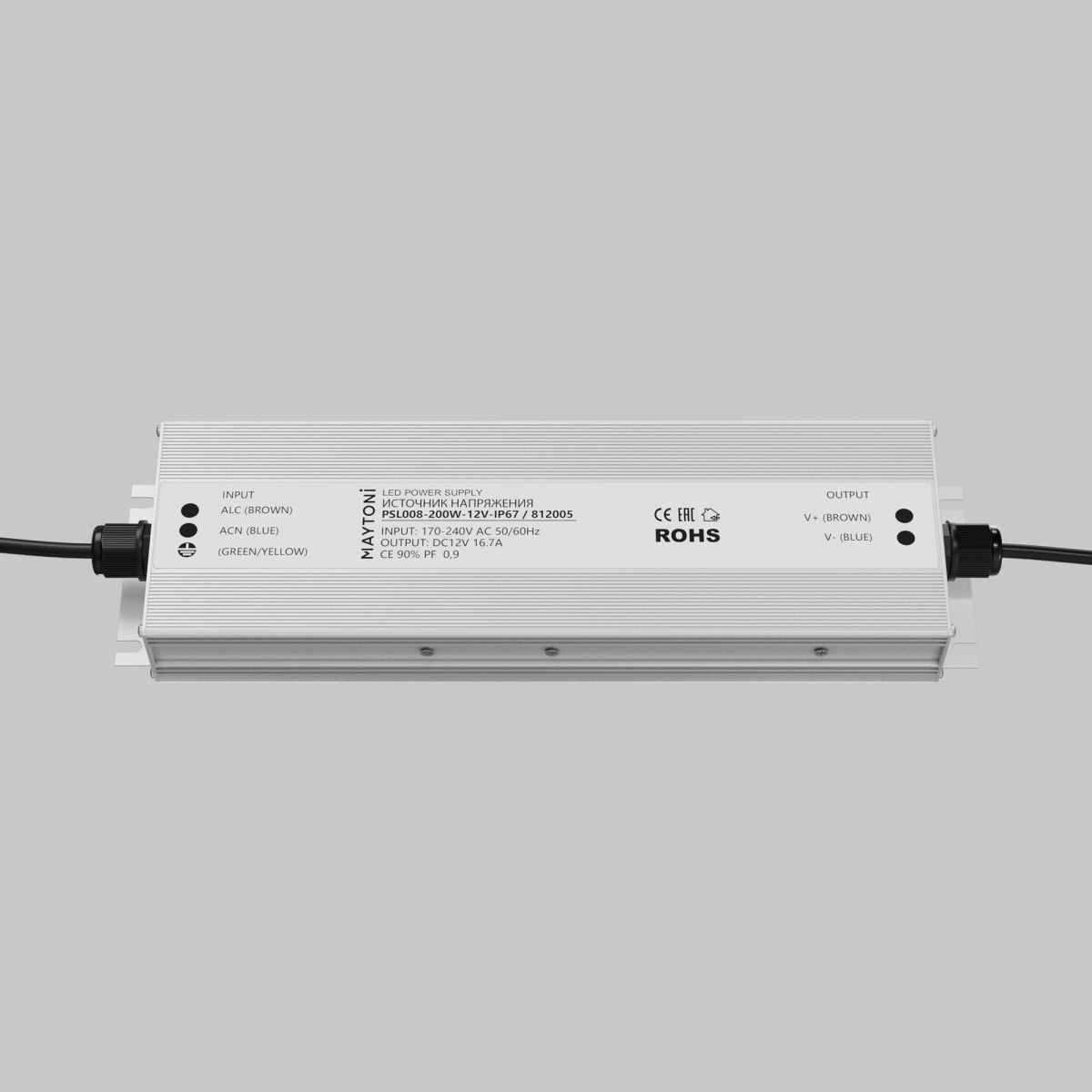 Источник напряжения Maytoni Led Strip PSL008 12В 200Вт IP67 812005