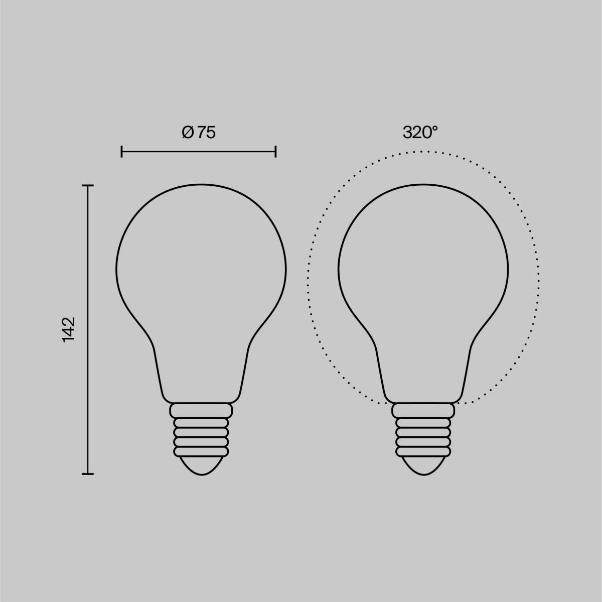 Светодиодная лампа Voltega Ультра Филамент A80 30Вт 4000K E27 3073