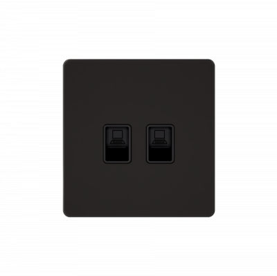 Розетка информационная RJ-45 кат.6 2-я Systeme Electric Systeme Infinity Полярная ночь FSE001088